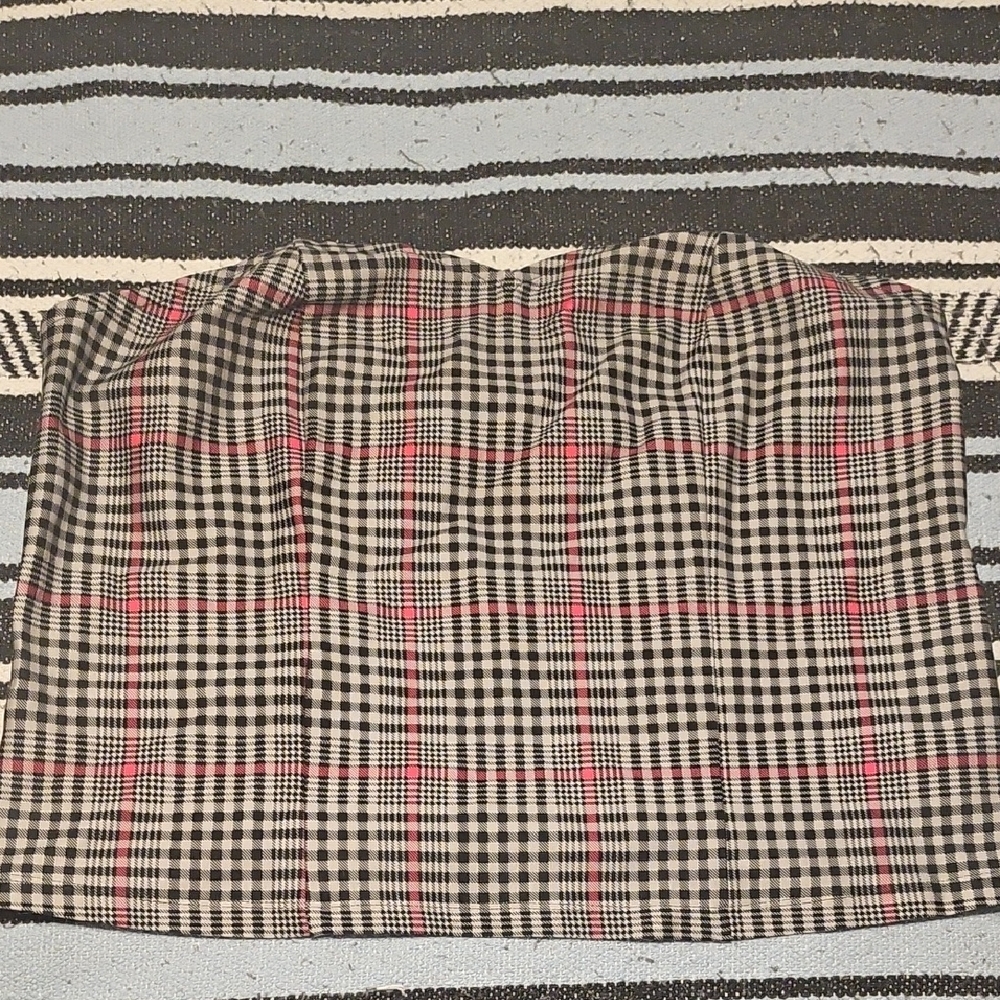 Torrid Black and Red Plaid Crop Top